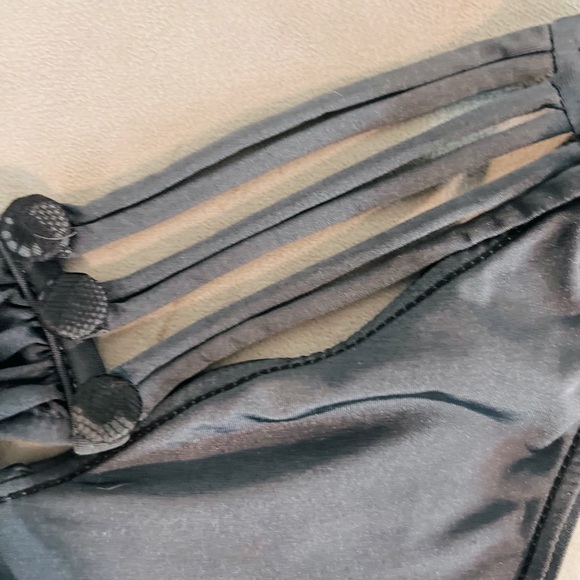 COPY - Beach Bunny Runway Edition Bikini Grey/black lace with buttons on the bo… - Picture 10 of 16